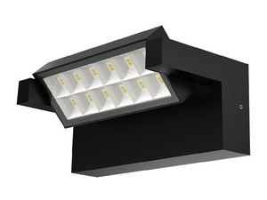 Aplique Muro 10W 3000K Negro Led Integrado VERITATE II