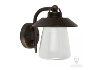 Aplique de Muro  Bronce Antiguo No incluye Bombillo (Se sugiere Bombillo E27). Bombillo Vintage SPICA