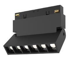 Módulo lineal dirigible con óptica de ángulo abierto. Gracias a su rotación de 180° es ideal para iluminación de acento sobre plano vertical, horizontal o para crear efectos de luz rasante. N/A 3000K Negro Led Integrado MAGNETRACK PRO