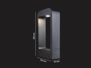 Led patch 3w exterior bolardo 3000k